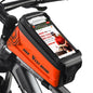 WEST BIKING 2.5L Bicycle Front Beam Mobile Phone Touch Screen Hard Shell Bag, Black, Dark Green, Fluorescent Yellow, Orange