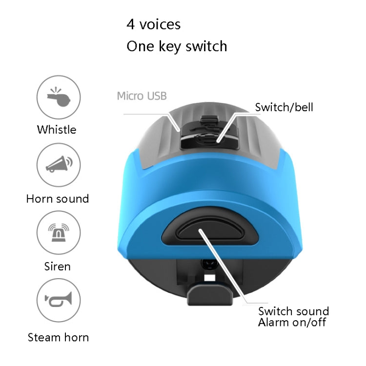 CYCLINGBOX BG-1903 Bike Alarm Anti-Theft Electric Horn 125dB USB Charging Bell, CYCLINGBOX BG-1903(Black), CYCLINGBOX BG-1903(Red), CYCLINGBOX BG-1903(Blue), CYCLINGBOX BG-1903(Yellow)