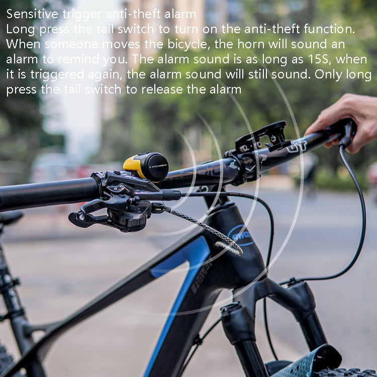 CYCLINGBOX BG-1903 Bike Alarm Anti-Theft Electric Horn 125dB USB Charging Bell, CYCLINGBOX BG-1903(Black), CYCLINGBOX BG-1903(Red), CYCLINGBOX BG-1903(Blue), CYCLINGBOX BG-1903(Yellow)