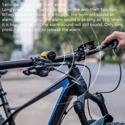 CYCLINGBOX BG-1903 Bike Alarm Anti-Theft Electric Horn 125dB USB Charging Bell, CYCLINGBOX BG-1903(Black), CYCLINGBOX BG-1903(Red), CYCLINGBOX BG-1903(Blue), CYCLINGBOX BG-1903(Yellow)