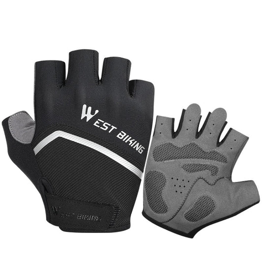 WEST BIKING YP0211222 Bicycle Riding Shock-Absorbing Half-Finger Gloves, M, L, XL