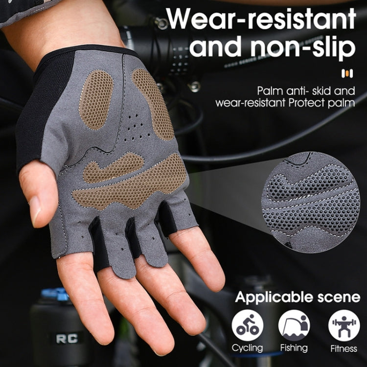 WEST BIKING YP0211222 Bicycle Riding Shock-Absorbing Half-Finger Gloves, M, L, XL