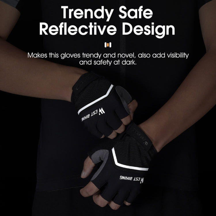WEST BIKING YP0211222 Bicycle Riding Shock-Absorbing Half-Finger Gloves, M, L, XL
