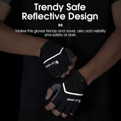 WEST BIKING YP0211222 Bicycle Riding Shock-Absorbing Half-Finger Gloves, M, L, XL