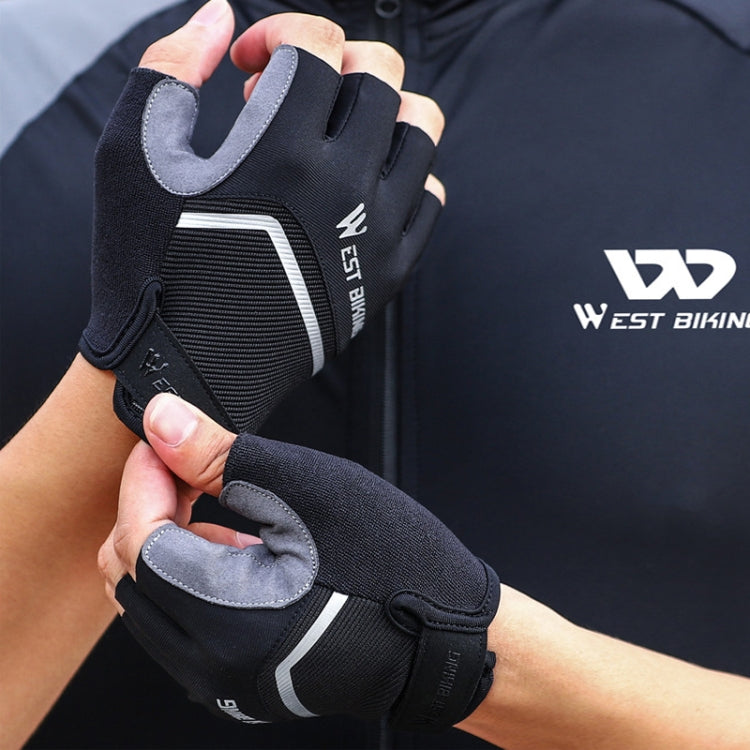 WEST BIKING YP0211222 Bicycle Riding Shock-Absorbing Half-Finger Gloves, M, L, XL
