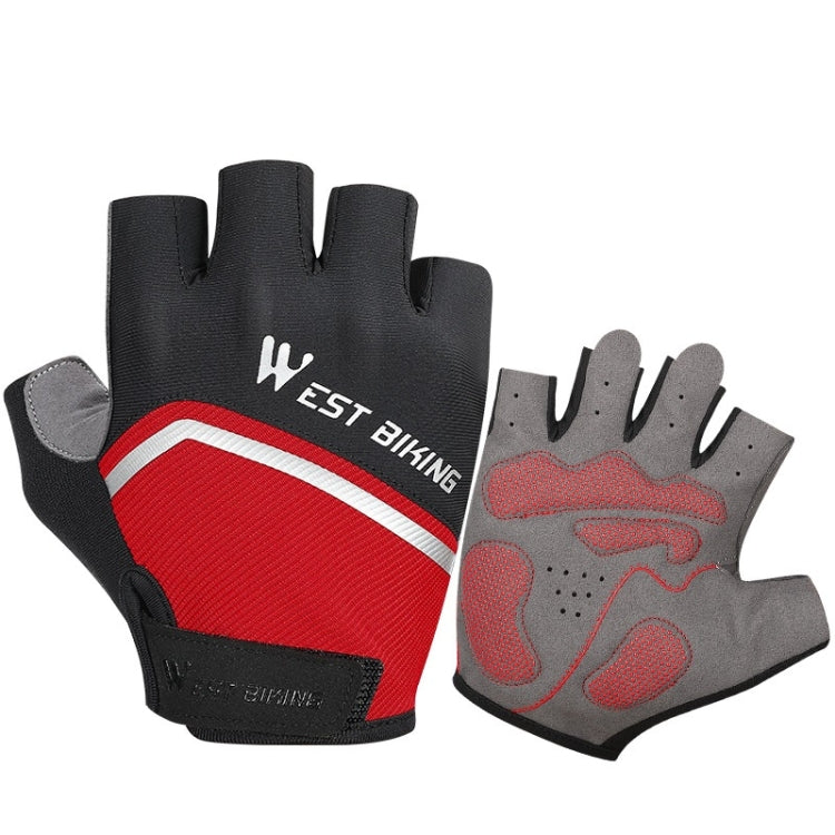 WEST BIKING YP0211222 Bicycle Riding Shock-Absorbing Half-Finger Gloves, M, L, XL