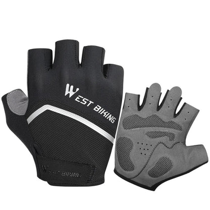 WEST BIKING YP0211222 Bicycle Riding Shock-Absorbing Half-Finger Gloves, M, L, XL