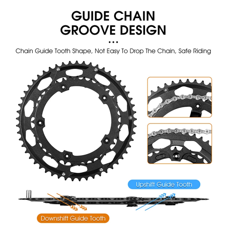 WEST BIKING YP0719274 53-39T Road Bike Crank Racing Double Disc, WEST BIKING YP0719274 53-39T