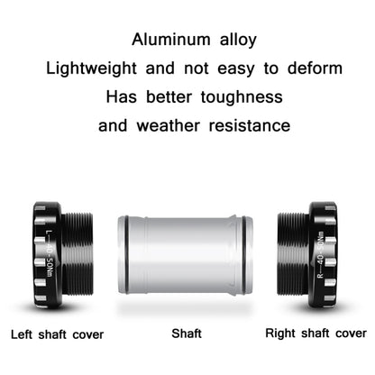 WEST BIKING Mountain Road Bike Screw-In Bearing Bottom Axle, Black, Silver, Red, Gold, Green, Purple