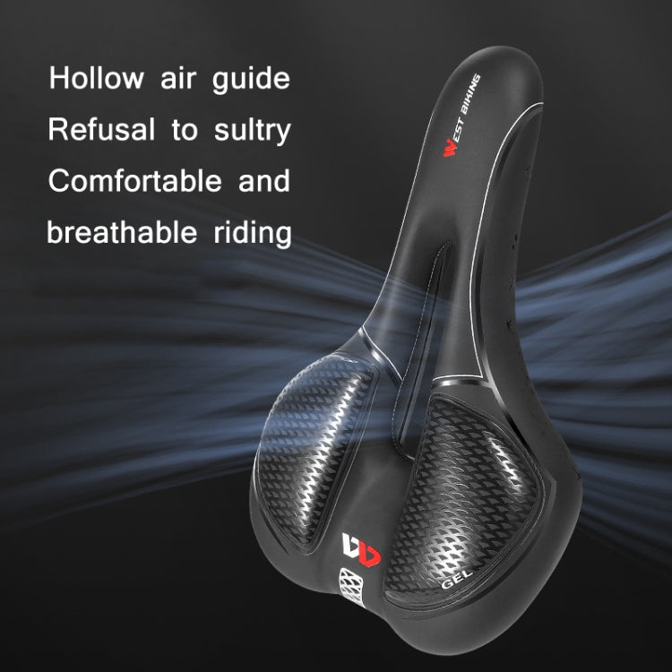 WEST BIKING Bicycle Riding Comfortable Silicone Saddle, Style:, Geometric, Emergency Ribbon, Fish Scale, Rhombus Annual Wheel (Sponge), Fish Scale (Sponge)