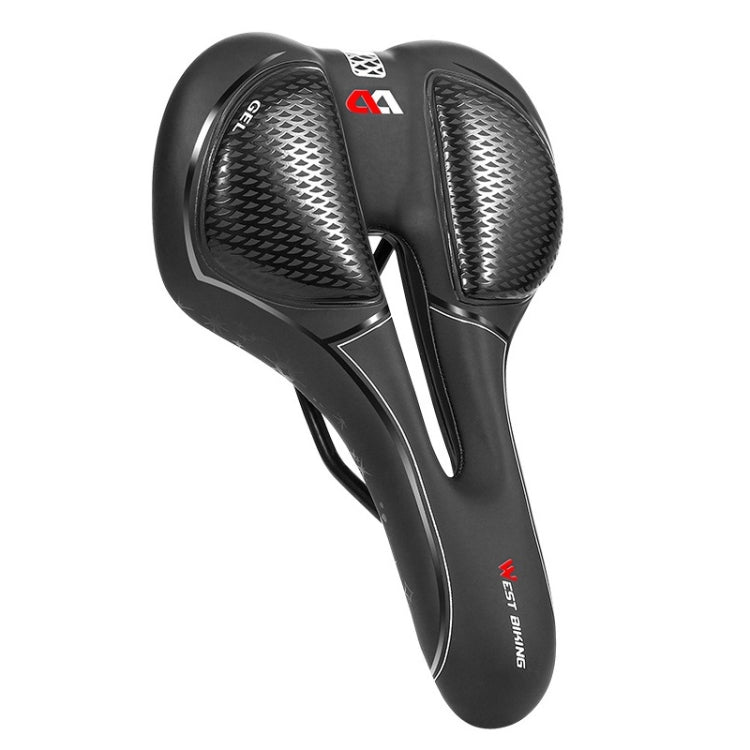 WEST BIKING Bicycle Riding Comfortable Silicone Saddle, Style:, Geometric, Emergency Ribbon, Fish Scale, Rhombus Annual Wheel (Sponge), Fish Scale (Sponge)