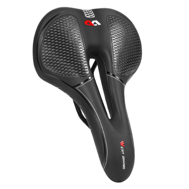 WEST BIKING Bicycle Riding Comfortable Silicone Saddle, Style:, Geometric, Emergency Ribbon, Fish Scale, Rhombus Annual Wheel (Sponge), Fish Scale (Sponge)