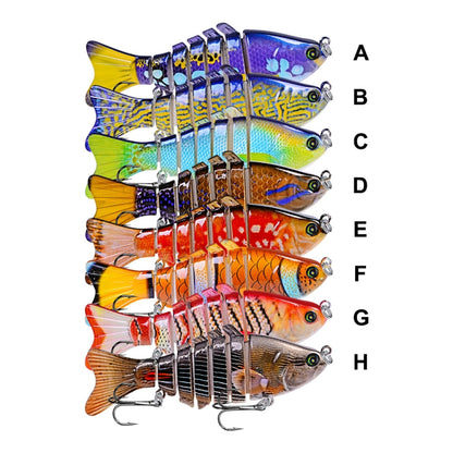 PROBEROS HS033 10cm 15.61g Knotty Lure Fish Bait Plastic Hard Bait, A, B, C, D, E, F, G, H