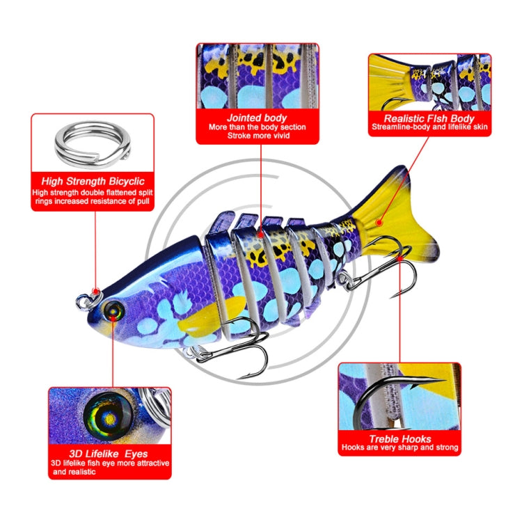 PROBEROS HS033 10cm 15.61g Knotty Lure Fish Bait Plastic Hard Bait, A, B, C, D, E, F, G, H