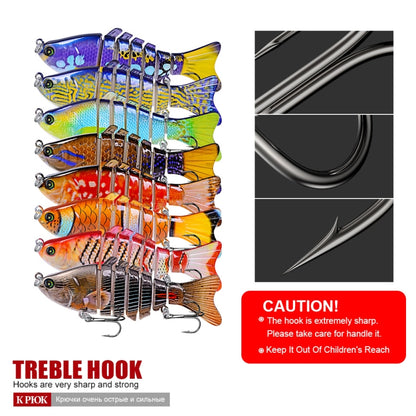 PROBEROS HS033 10cm 15.61g Knotty Lure Fish Bait Plastic Hard Bait, A, B, C, D, E, F, G, H