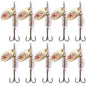 10 PCS HENGJIA  SP054 6.7cm / 7g Fresh Water Sequins Road Bait, Silver, Gold, Gold+Silver, Green Stripes, Black Gold Point, Copper
