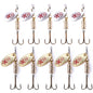 10 PCS HENGJIA  SP054 6.7cm / 7g Fresh Water Sequins Road Bait, Silver, Gold, Gold+Silver, Green Stripes, Black Gold Point, Copper