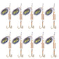 10 PCS HENGJIA  SP054 6.7cm / 7g Fresh Water Sequins Road Bait, Silver, Gold, Gold+Silver, Green Stripes, Black Gold Point, Copper