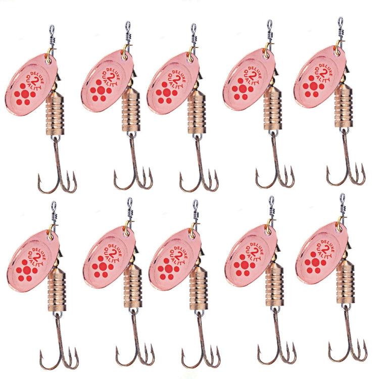 10 PCS HENGJIA  SP054 6.7cm / 7g Fresh Water Sequins Road Bait, Silver, Gold, Gold+Silver, Green Stripes, Black Gold Point, Copper