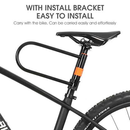 WEST BIKING Bicycle Carbon Steel Anti-Shear Anti-Theft U-Lock, Only Lock, Lock+Cable