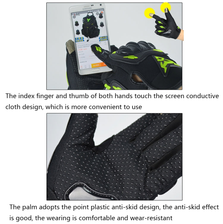 MOTOCENTRIC 13-MC-010 Touch Screen Motorcycle Breathable Gloves, M, L, XL, XXL