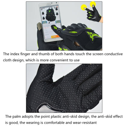 MOTOCENTRIC 13-MC-010 Touch Screen Motorcycle Breathable Gloves, M, L, XL, XXL