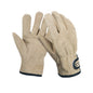 CLS Outdoor Cookout Barbecue Heat Resistant Protective Cowhide Gloves, Khaki, Silver Gray