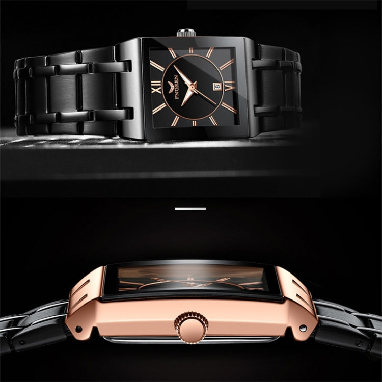 FNGEEN 3627 Waterproof Calendar Men Square Watch, Full Gold Black Surface, Full Gold Gold Surface, Black Belt Rose Shell Black Surface, Black Belt Gold Shell Black Surface, Black Belt Black Shell Black Surface, White Steel White Surface����������������...