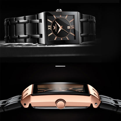 FNGEEN 3627 Waterproof Calendar Men Square Watch, Full Gold Black Surface, Full Gold Gold Surface, Black Belt Rose Shell Black Surface, Black Belt Gold Shell Black Surface, Black Belt Black Shell Black Surface, White Steel White Surface����������������...