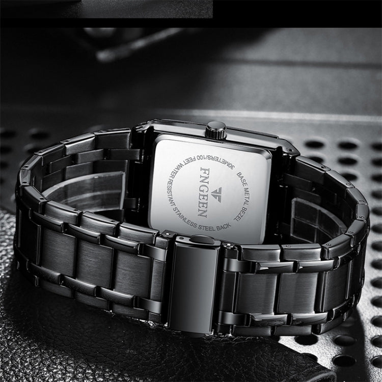 FNGEEN 3627 Waterproof Calendar Men Square Watch, Full Gold Black Surface, Full Gold Gold Surface, Black Belt Rose Shell Black Surface, Black Belt Gold Shell Black Surface, Black Belt Black Shell Black Surface, White Steel White Surface����������������...