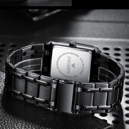 FNGEEN 3627 Waterproof Calendar Men Square Watch, Full Gold Black Surface, Full Gold Gold Surface, Black Belt Rose Shell Black Surface, Black Belt Gold Shell Black Surface, Black Belt Black Shell Black Surface, White Steel White Surface����������������...
