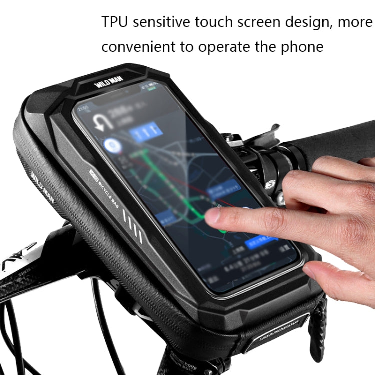 WILD MAN X3 0.5L EVA Hard Shell Bicycle Touch Screen Phone Bag, X3  0.5L (Red), X3  0.5L (Black)