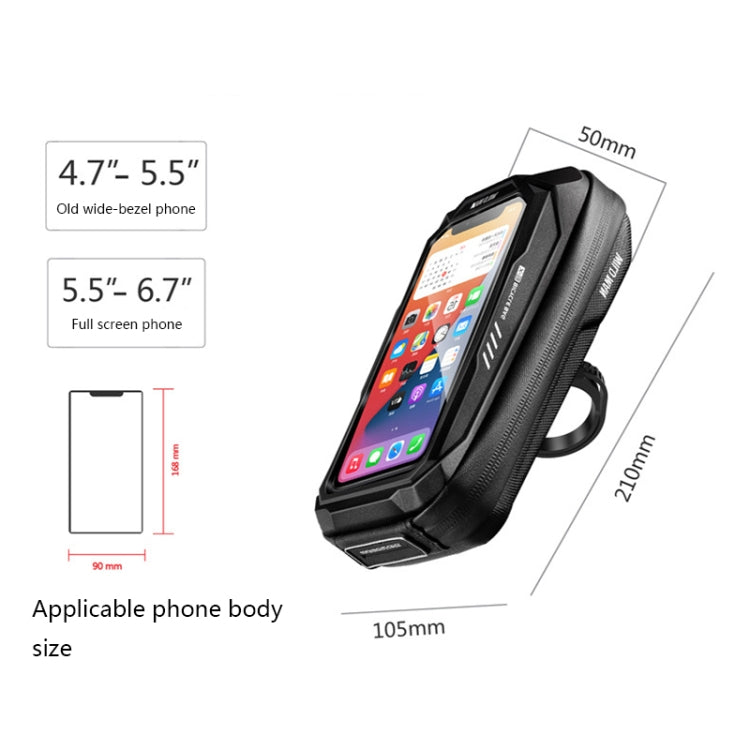 WILD MAN X3 0.5L EVA Hard Shell Bicycle Touch Screen Phone Bag, X3  0.5L (Red), X3  0.5L (Black)