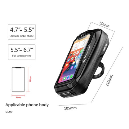 WILD MAN X3 0.5L EVA Hard Shell Bicycle Touch Screen Phone Bag, X3  0.5L (Red), X3  0.5L (Black)
