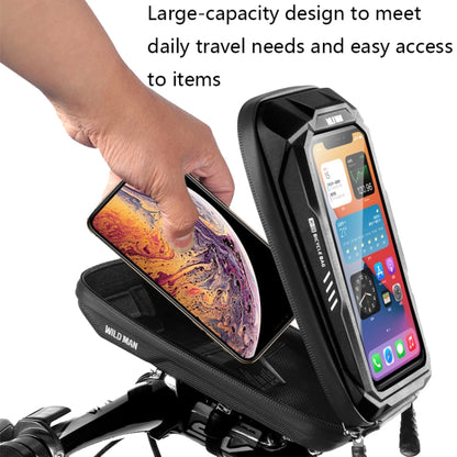WILD MAN X3 0.5L EVA Hard Shell Bicycle Touch Screen Phone Bag, X3  0.5L (Red), X3  0.5L (Black)