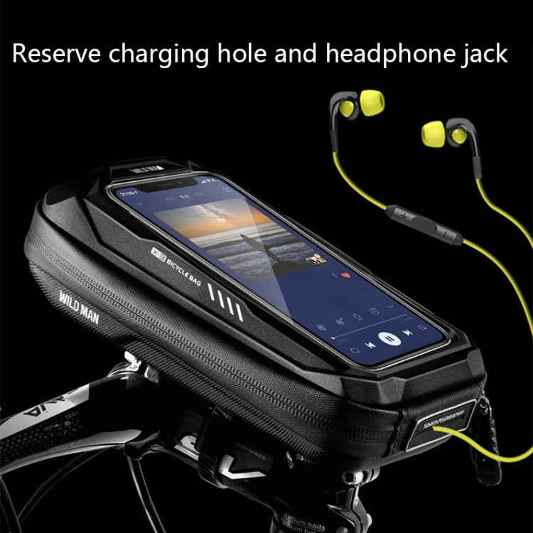 WILD MAN X3 0.5L EVA Hard Shell Bicycle Touch Screen Phone Bag, X3  0.5L (Red), X3  0.5L (Black)
