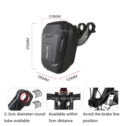 WILD MAN E8 3L Bicycle EVA Hard Shell Head Bag, E8 (Black)