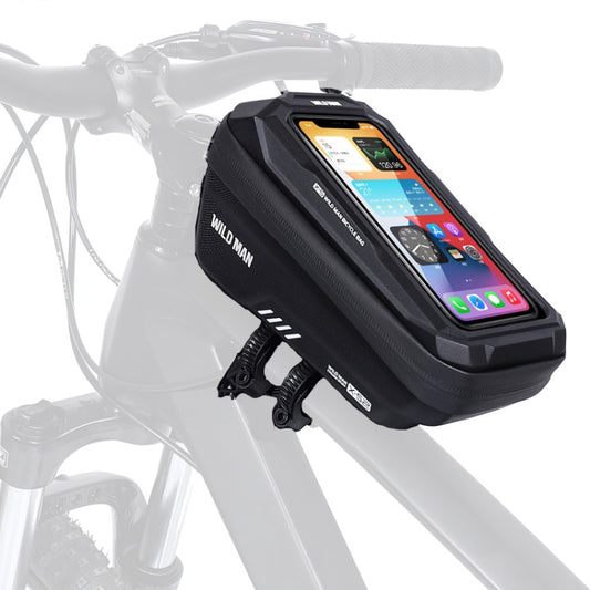 WILD MAN XS2 1L EVA Hard Shell Cycling Rainproof Bicycle Bag, XS2 (Black), XS2 (Black Red)
