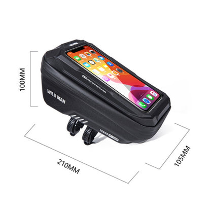 WILD MAN XS2 1L EVA Hard Shell Cycling Rainproof Bicycle Bag, XS2 (Black), XS2 (Black Red)