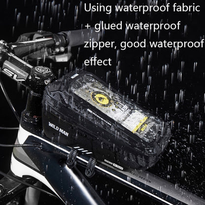 WILD MAN XS2 1L EVA Hard Shell Cycling Rainproof Bicycle Bag, XS2 (Black), XS2 (Black Red)