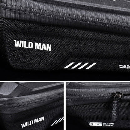 WILD MAN XS2 1L EVA Hard Shell Cycling Rainproof Bicycle Bag, XS2 (Black), XS2 (Black Red)
