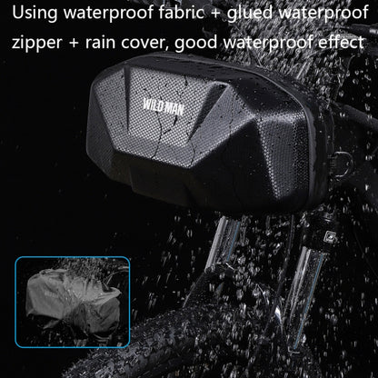 WILD MAN X9 3.5L EVA Hard Shell Bicycle Head Waterproof Bag, X9 3.5L (Black)
