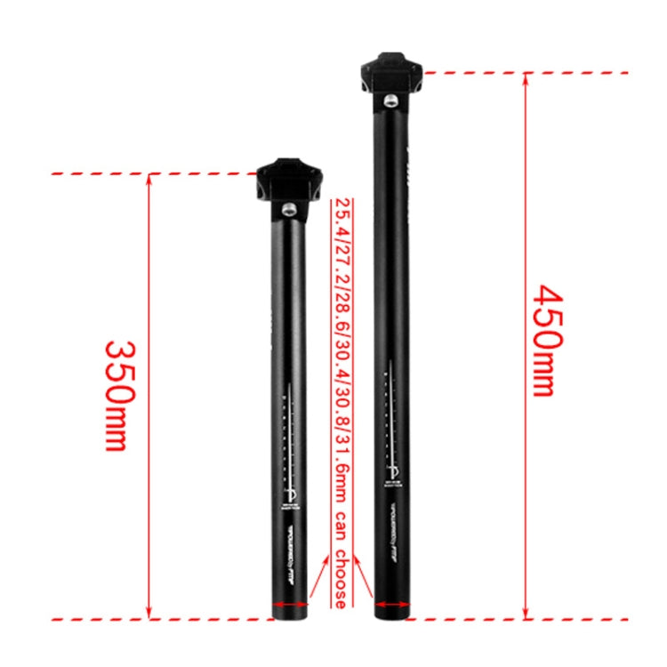 FMFXTR Mountain Bike Seat Post Bicycle Aluminum Alloy Sitting Tube, Specification:, 25.4x350mm, 27.2x350mm, 28.6x350mm, 30.4x350mm, 30.8x350mm, 31.6x350mm, 25.4x450mm, 27.2x450mm, 28.6x450mm, 30.4x450mm, 30.8x450mm, 31.6x450mm