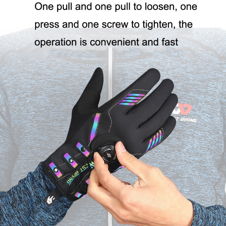 WEST BIKING Cycling Breathable Long Finger Self-locking Gloves with Buckle, M, L, XL, 2XL