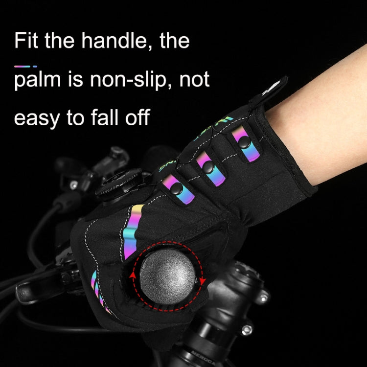 WEST BIKING Cycling Breathable Long Finger Self-locking Gloves with Buckle, M, L, XL, 2XL