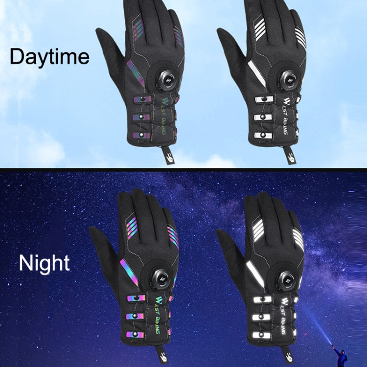 WEST BIKING Cycling Breathable Long Finger Self-locking Gloves with Buckle, M, L, XL, 2XL