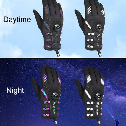 WEST BIKING Cycling Breathable Long Finger Self-locking Gloves with Buckle, M, L, XL, 2XL