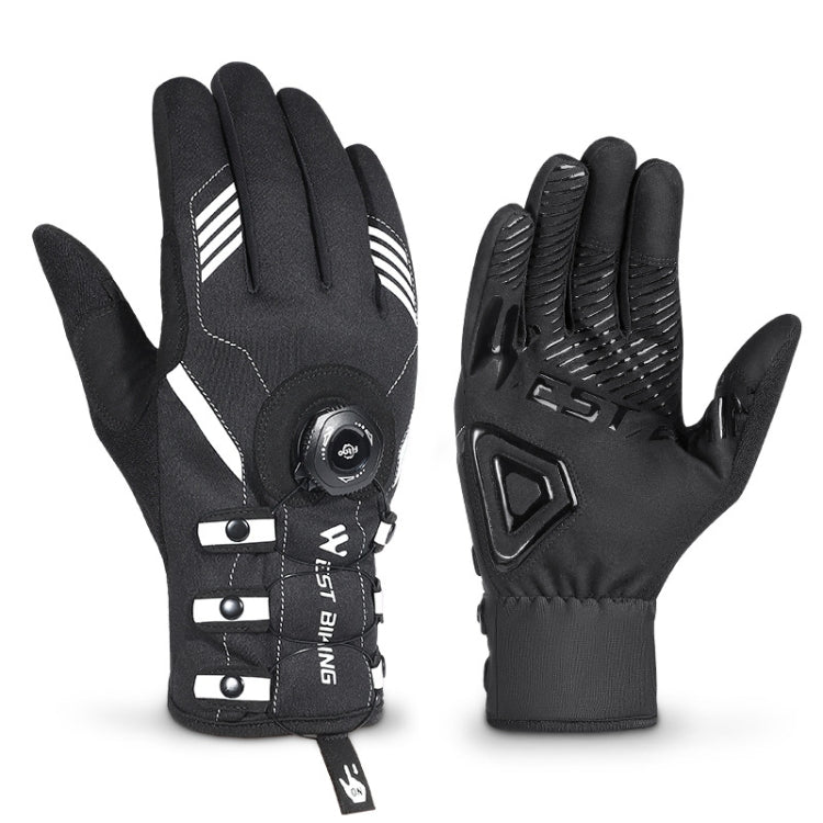 WEST BIKING Cycling Breathable Long Finger Self-locking Gloves with Buckle, M, L, XL, 2XL