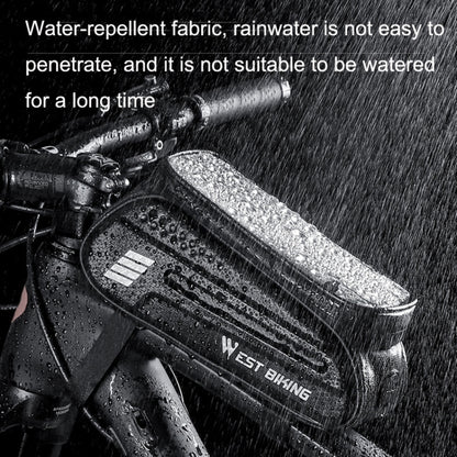 WEST BIKING Bicycle Hard Shell Front Beam Bag Mobile Phone Touch Screen Saddle Bag