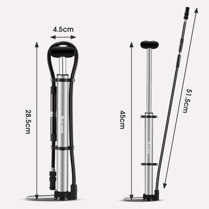 WEST BIKING YP0711122 Portable Bicycle High Pressure Pump, WEST BIKING YP0711122(Black), WEST BIKING YP0711122(Silver)